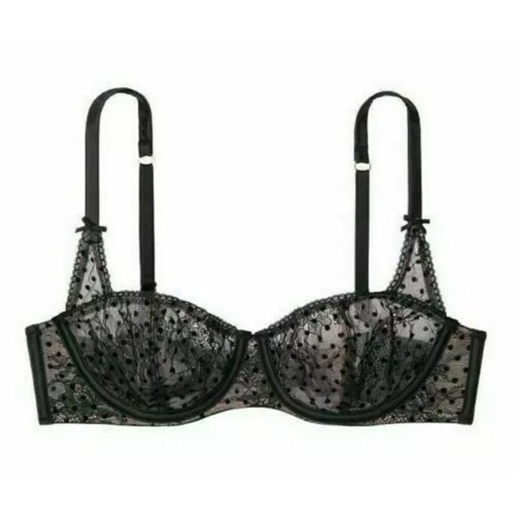 Victoria’s Secret Dream Angels Polka-dot Mesh Unlined Balconett black - Picture 4 of 4